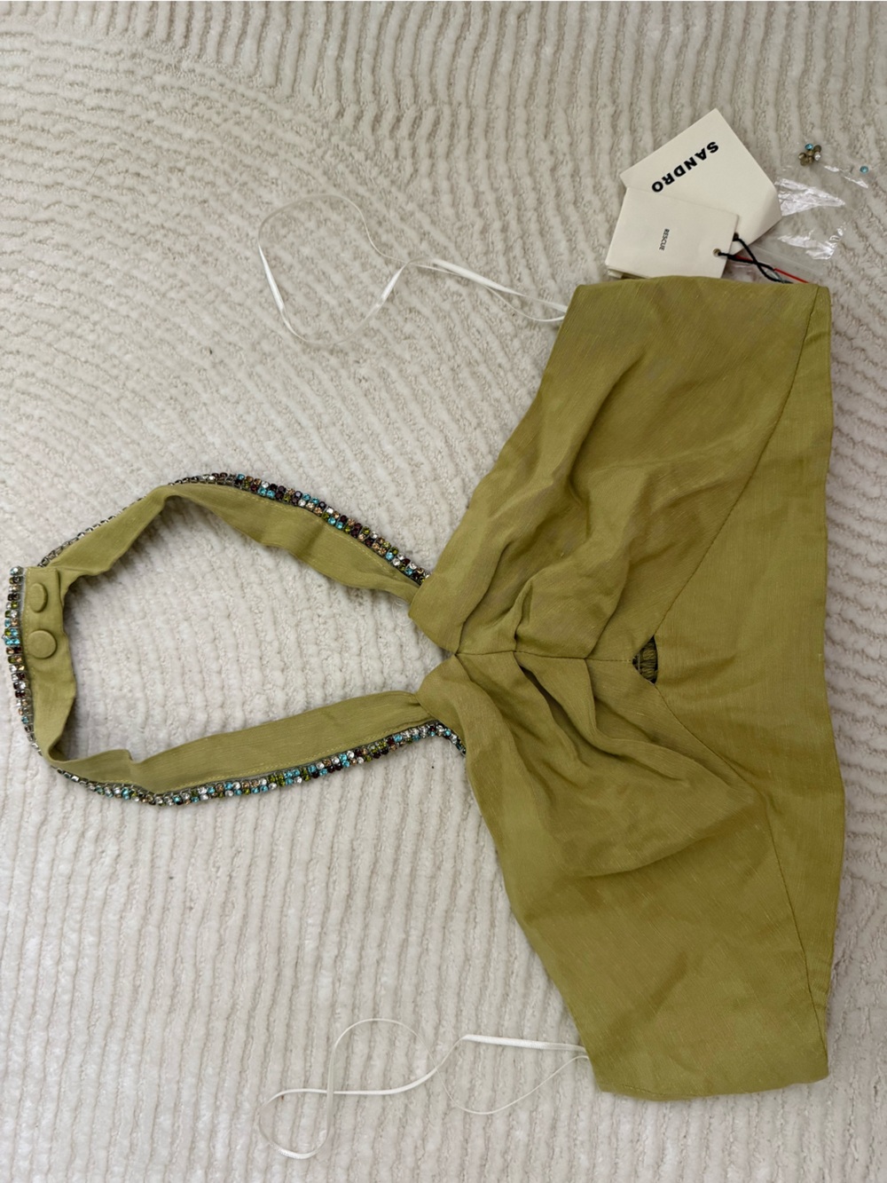 SANDRO PARIS Olive Green TOP